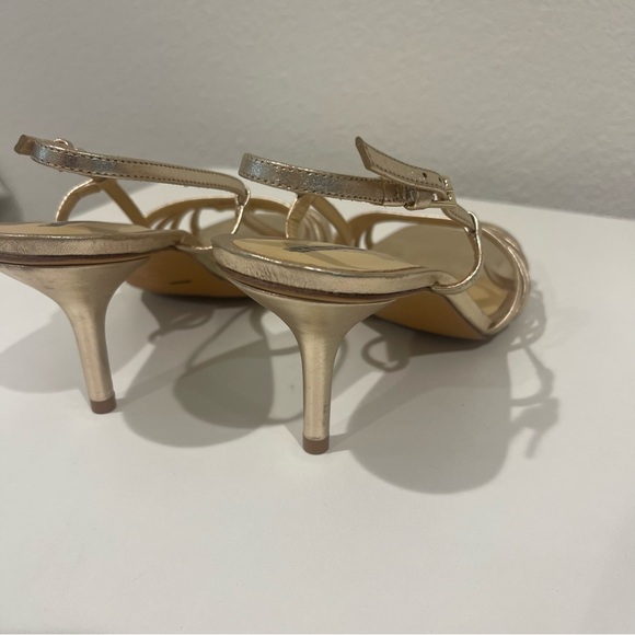 REFORMATION Elsie Slingback Gold Heels Sandals size 9.5 - Picture 11 of 16